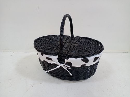 Closed Shopper - Black and White Spot/Black