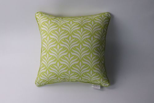 Piped Deco Leaf Ochre Cushion