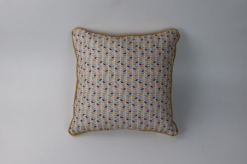 Piped Retro Pastel Cushion