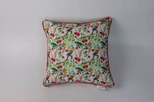 Piped Summer Bird Cushion