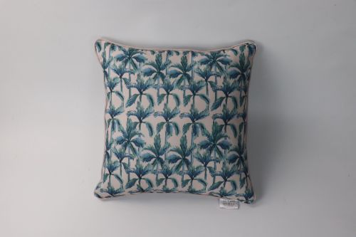 Piped Pastel Palm Cushion