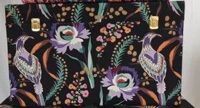 MEDIUM FOLK FLOWER VELVET TRUNK