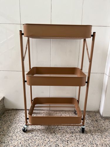 TERRACOTTA SCANDI STORAGE TROLLEY