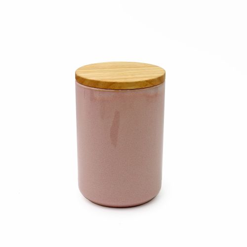 15cm Reactive Storage Jar with Bamboo Lid