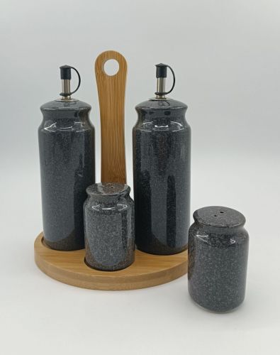 Reactive Glaze Condiment Set