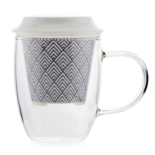 400ml Scandi Home Lulea Triangles Infuser Mug