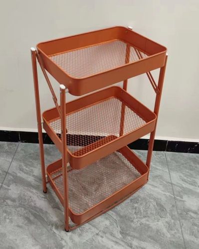 ORANGE SCANDI STORAGE TROLLEY