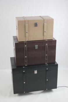 VEGAN LEATHER MOCK CROC TRUNKS