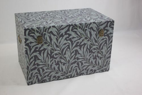 LARGE PRINTED LINEN TRUNK