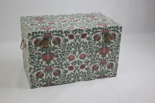 MEDIUM PRINTED LINEN TRUNK