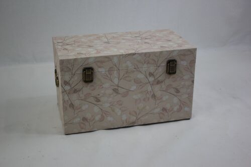 SMALL PRINTED LINEN TRUNK