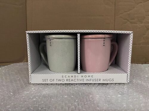 Scandi Home Set of Two Infuser Mugs