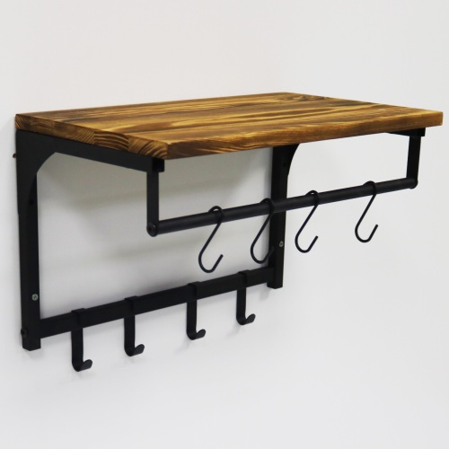 Scandi Home Shelf with Hooks