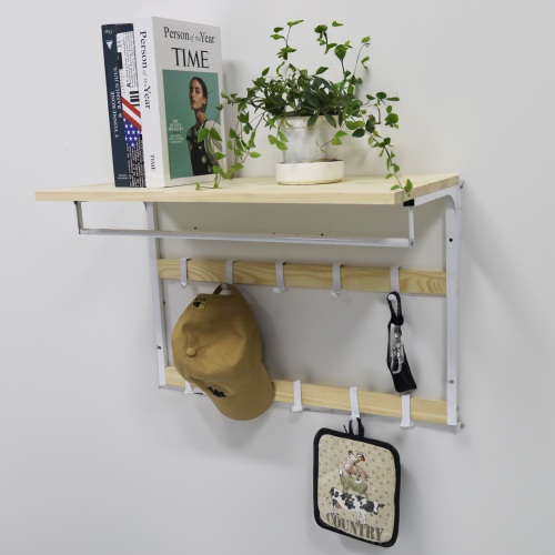 Scandi Home Shelf with Hooks