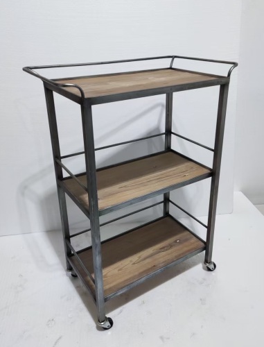 Stainless Steel and Wooden Trolley
