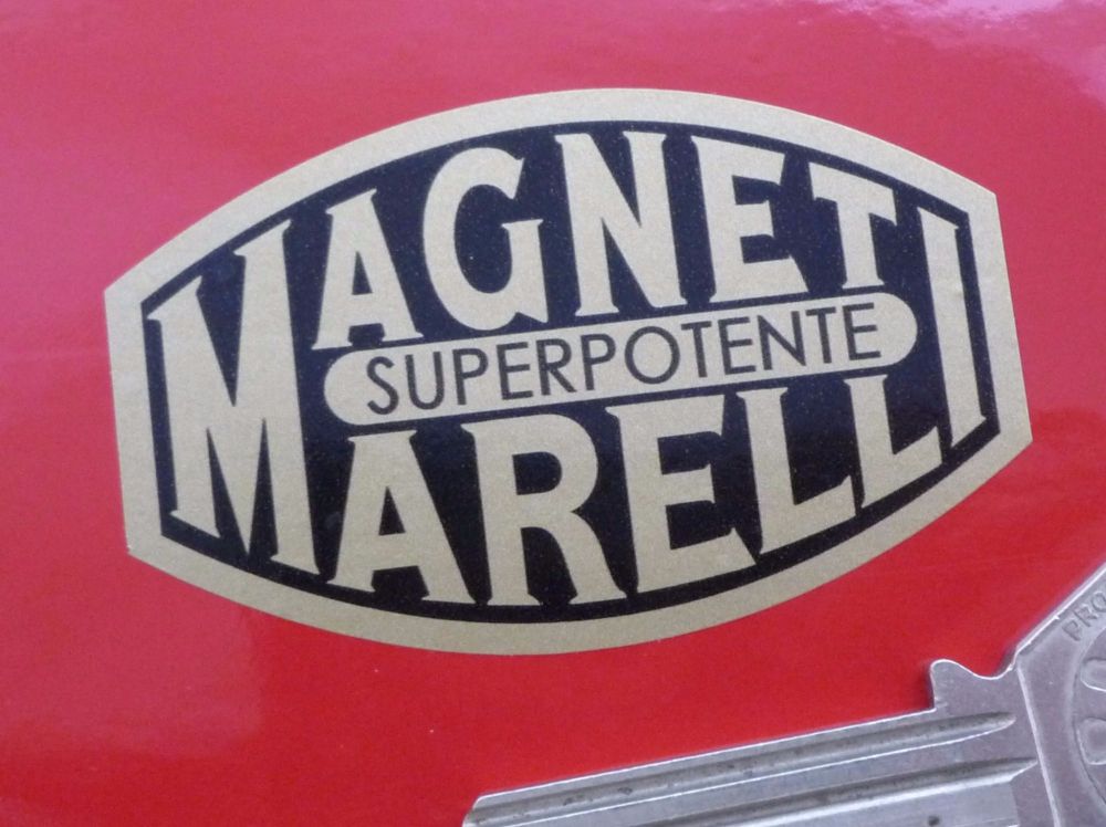 Magneti Marelli Superpotente Black & Gold Sticker. 2.5".