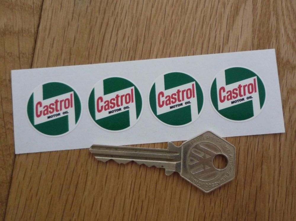 Castrol Motor Oil Historic 50's Style Stickers. 1