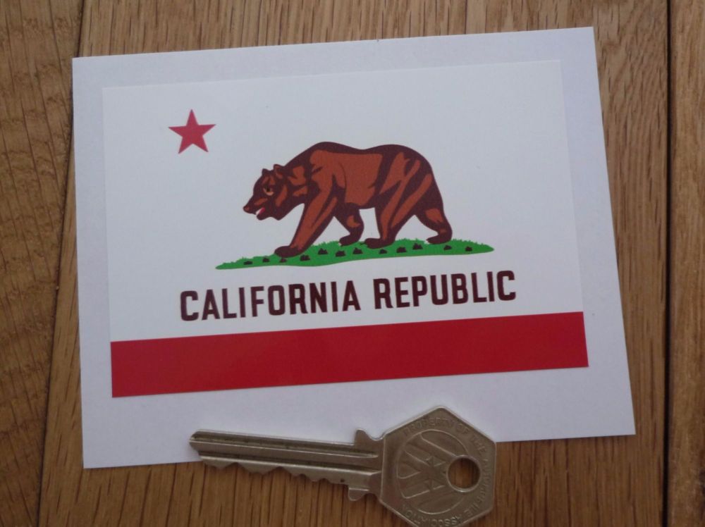 California Republic Flag Sticker. 4