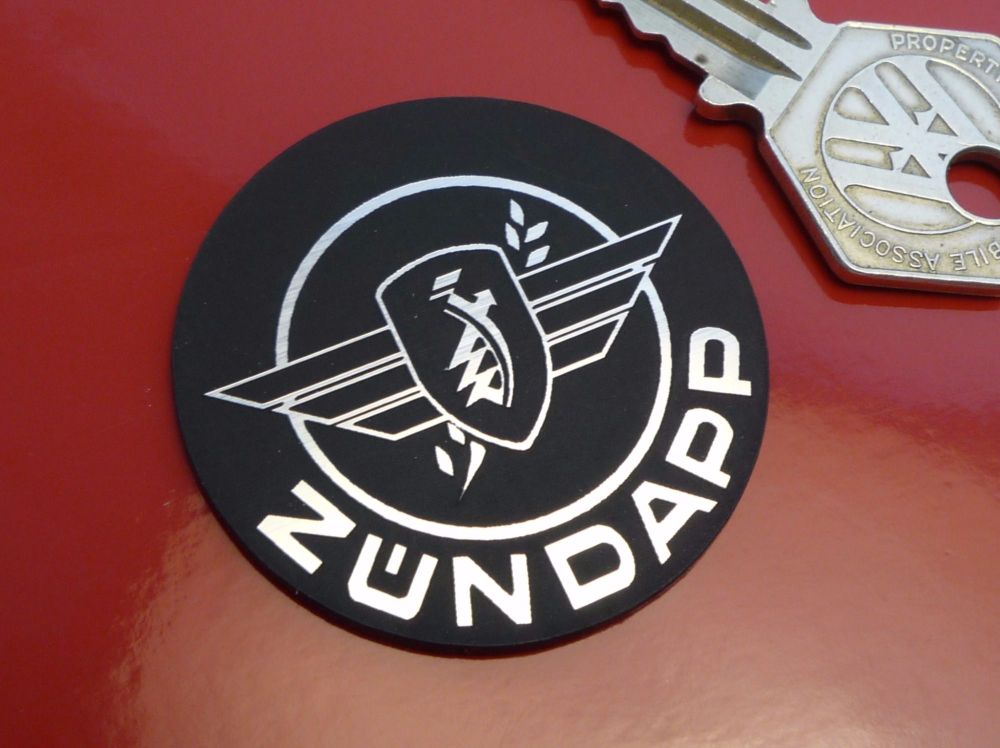 Zundapp Logo Style Laser Cut Self Adhesive Bike Badge. 2".