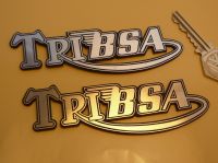 TriBsa Text Laser Cut Self Adhesive Bike Badges. 4.5" Pair.