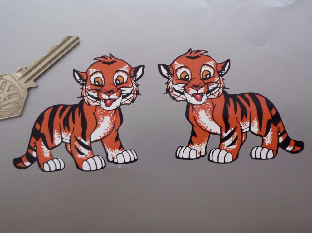 Tiger Cub Stickers. 3" Pair.