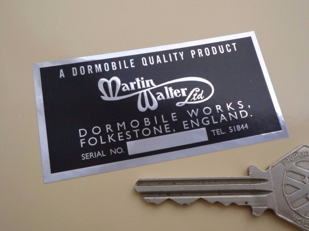 Dormobile Martin Walter Ltd Dealers Sticker. 3