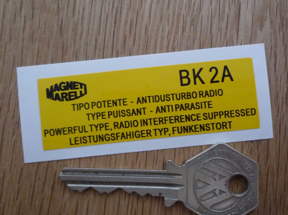 Magneti Marelli BK2A Antidusturbo Radio Coil Sticker. 2.75".