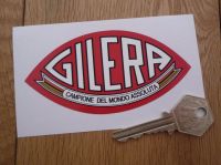 Gilera Campione Del Mondo Assoluta Red Shaped Sticker. 4