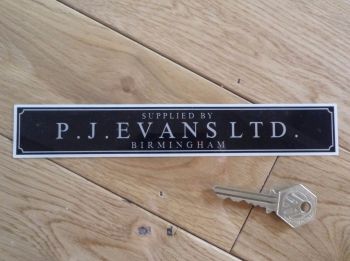 P.J.Evans Ltd. Birmingham Dealers Window Sticker. 7.5".