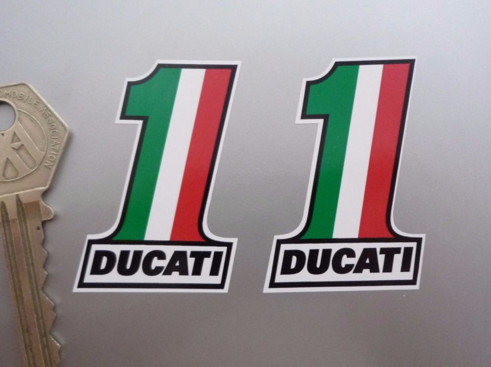 Ducati No.1 Later Style Stickers. 2