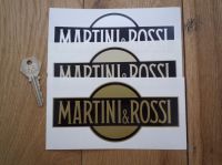 Martini & Rossi Logo Stickers. 6" Pair.