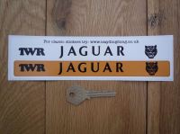 Jaguar TWR Number Plate Dealer Logo Cover Stickers. 7.5