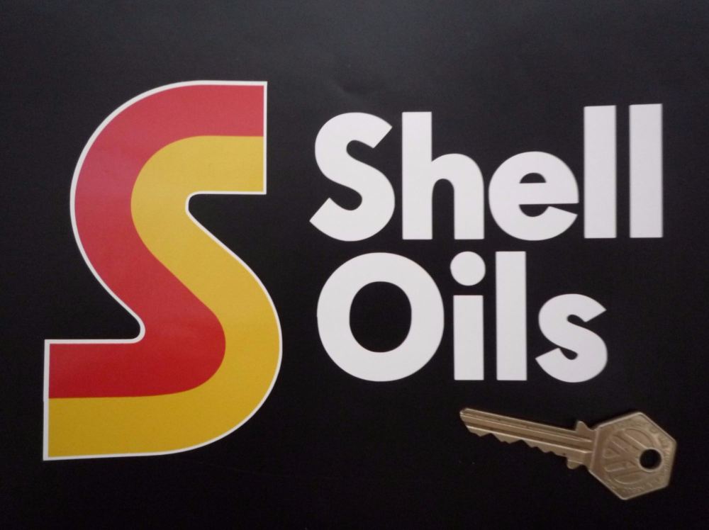 Shell Oils Cut Text and S Stickers. 7