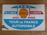 Tour de France Automobile Oval Rally Plate Style Sticker. 14