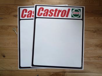 Castrol Race Car Door Panel Sticker Pair. Various Sizes.