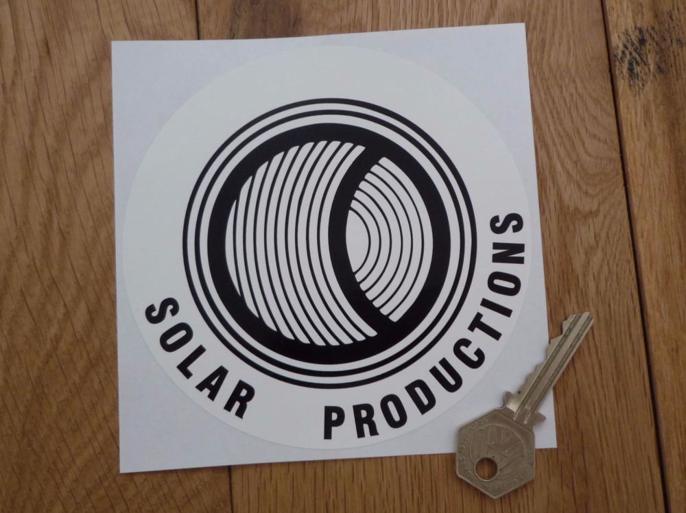 Solar Productions Circular Sticker. 5".