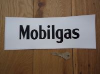 Mobil Mobilgas Black & White Oblong Sticker. 11