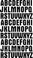 Cut Letter Alphabet Stickers. A - Z. Sheet of 78. 15mm Tall.