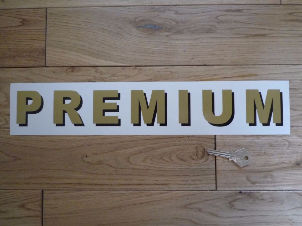 Premium Shaded Style Cut Text Petrol Pump Sticker. 15.5