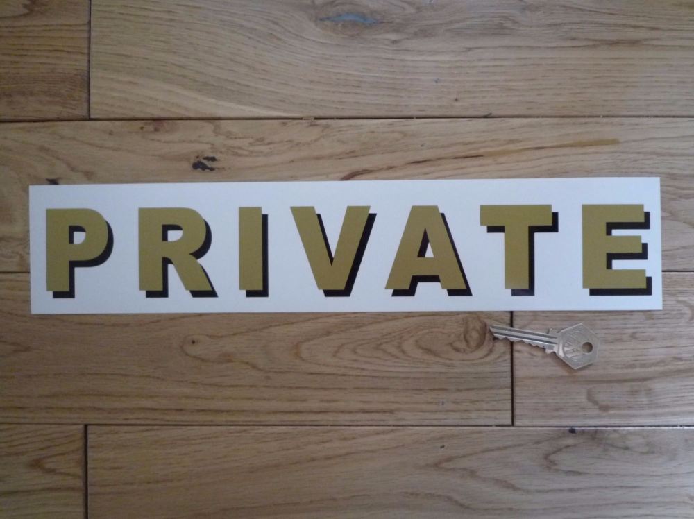 Private Shaded Style Cut Text Sign Sticker. 14