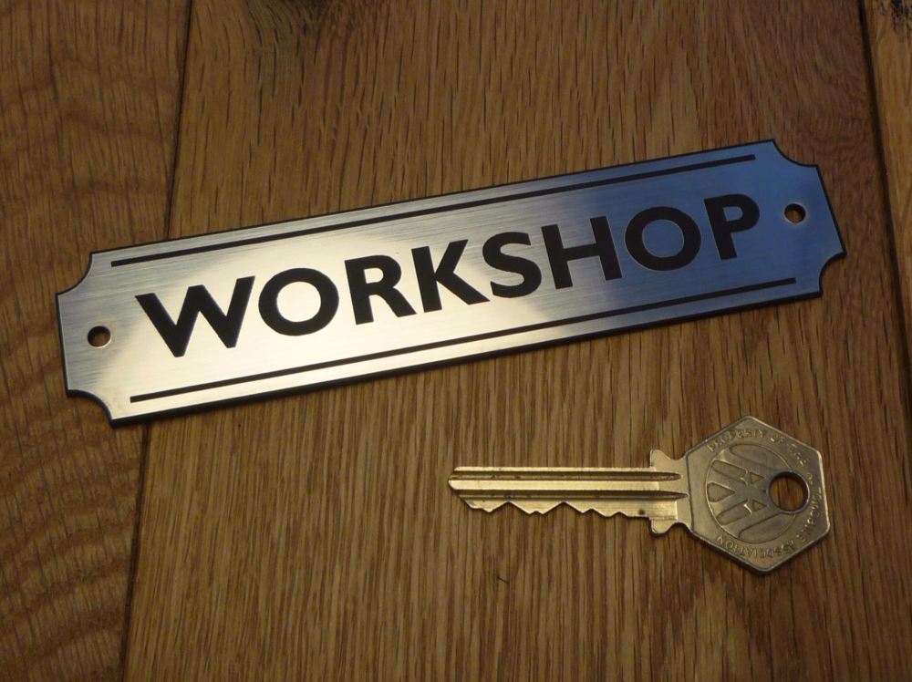 Workshop Wall Plaque or Door Sign. 5.5