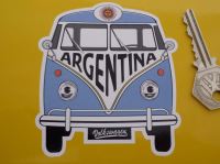 Argentina Volkswagen Campervan Travel Sticker. 3.5