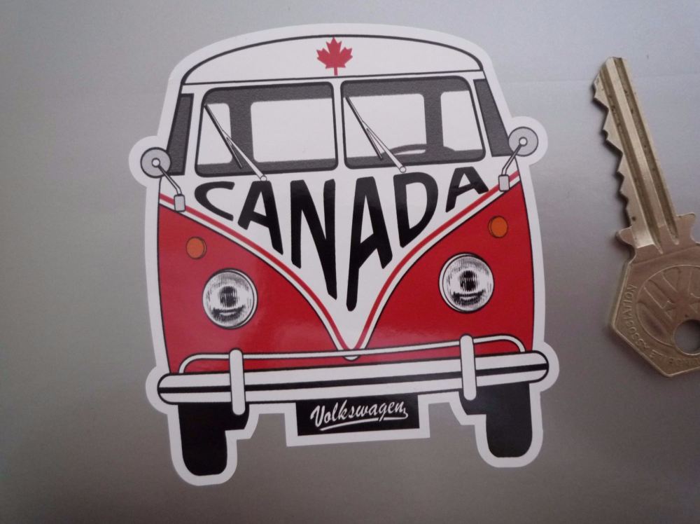 Canada Volkswagen Campervan Travel Sticker. 3.5