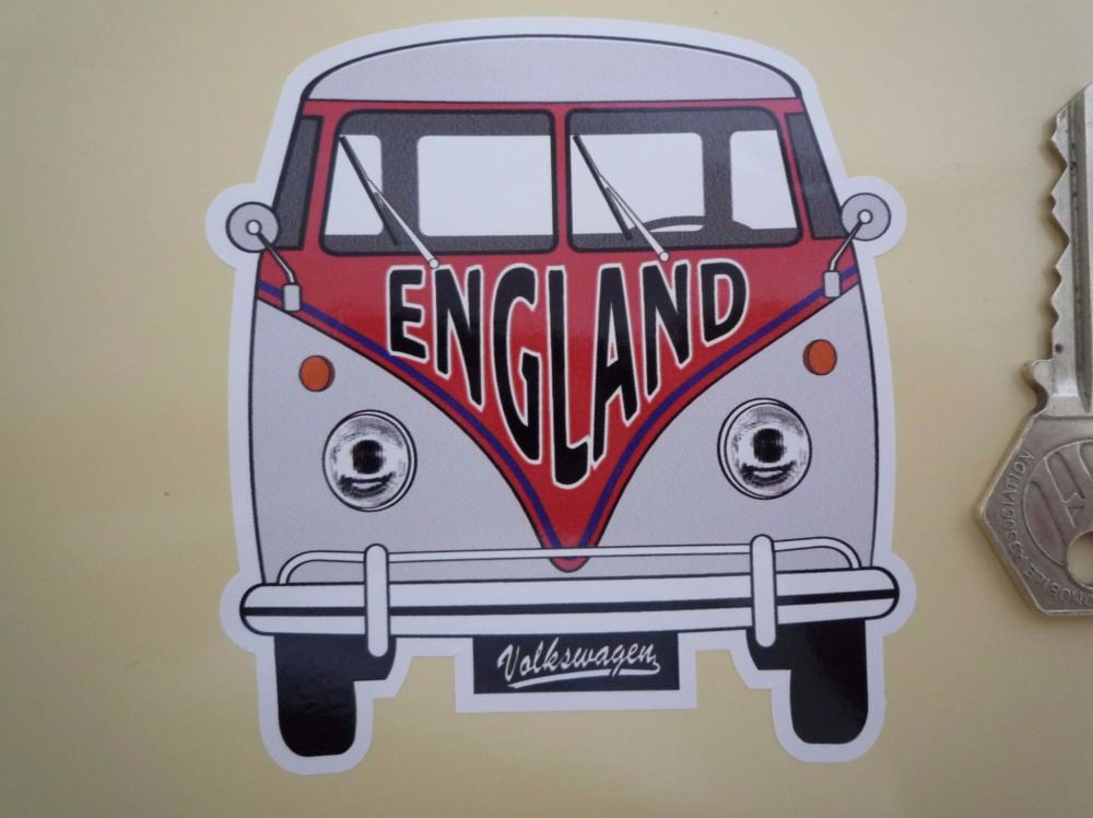England Volkswagen Campervan Travel Sticker. 3.5".