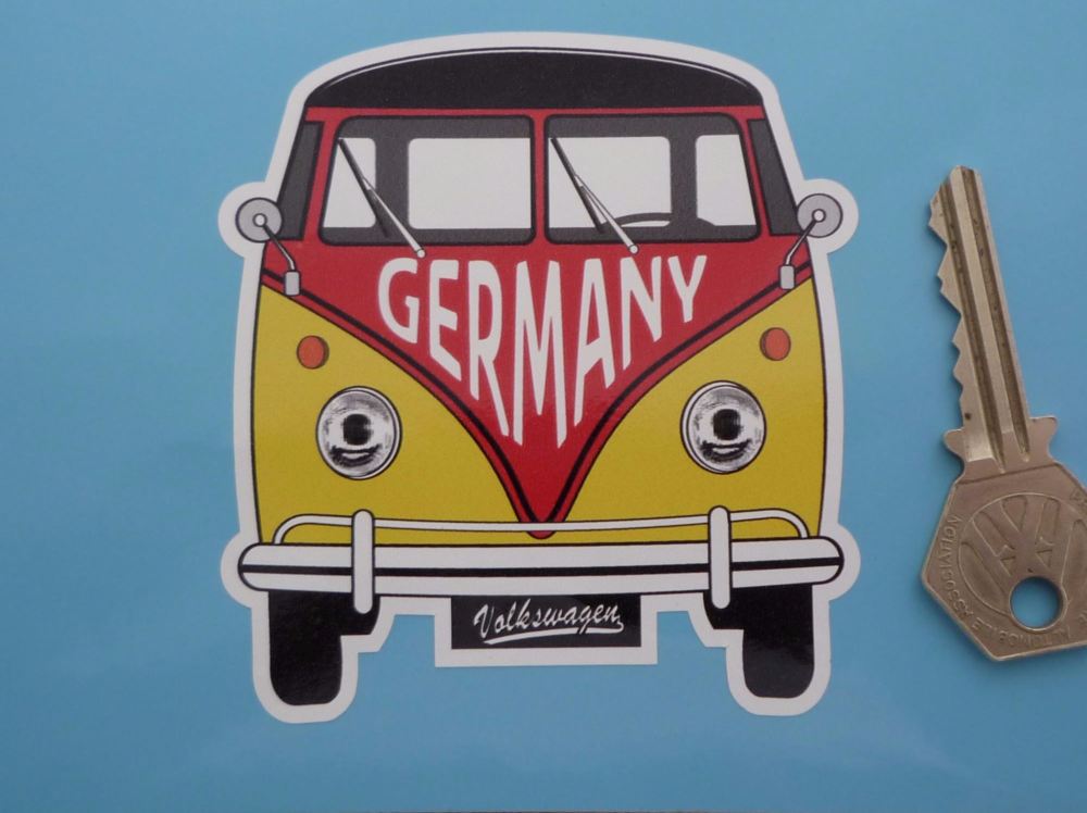 Germany Volkswagen Campervan Travel Sticker. 3.5