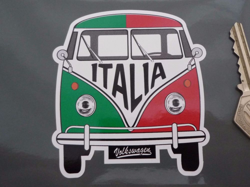 Italy Volkswagen Campervan Travel Sticker. 3.5