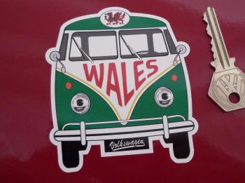 Wales Volkswagen Campervan Travel Sticker. 3.5".