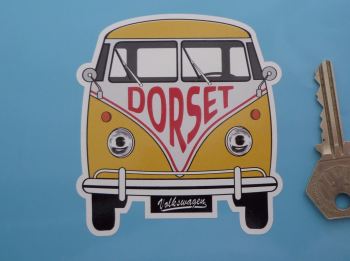 Dorset Volkswagen Campervan Travel Sticker. 3.5".