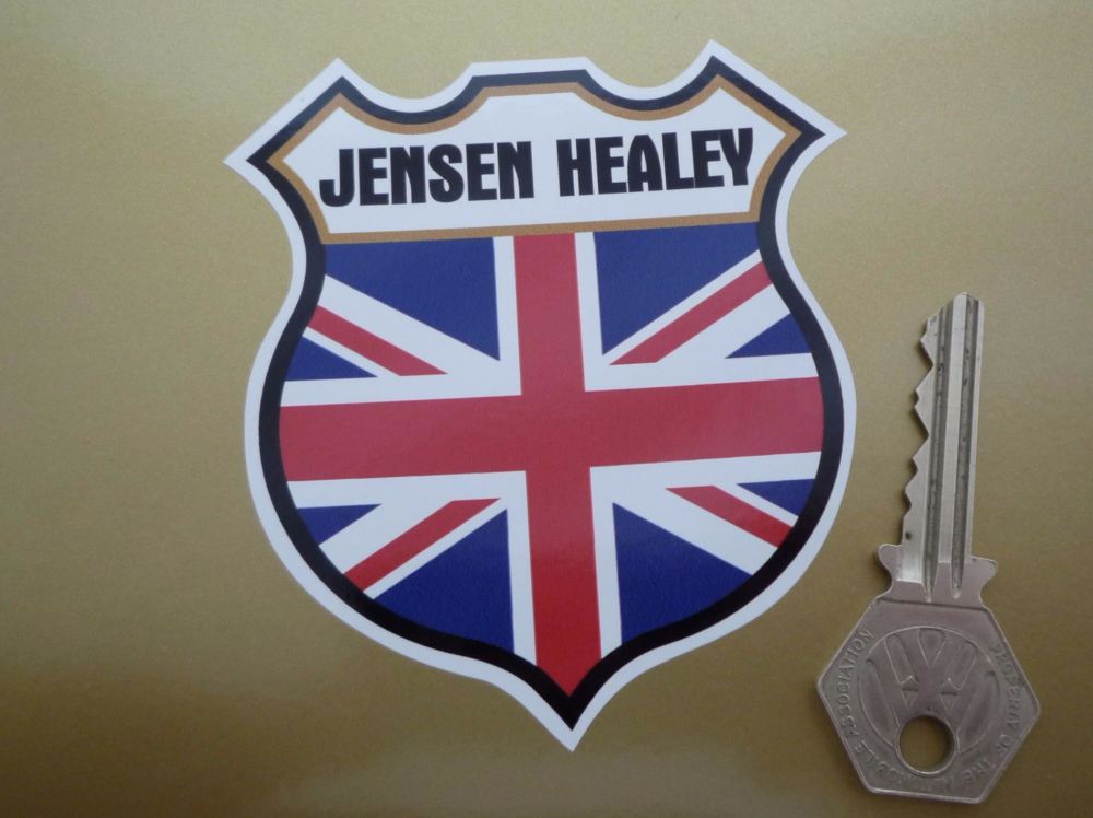 Jensen Healey Union Jack Shield Sticker. 3
