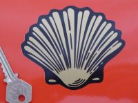 Shell Old Style Printed Shell Shaped Stickers - 4", 6", or 8" Pair